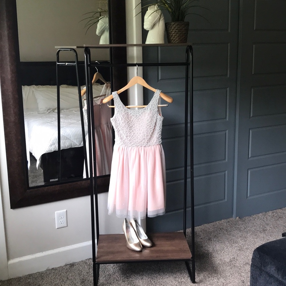 Homecoming dress soft pink, pearl detail BEAUTIFUL